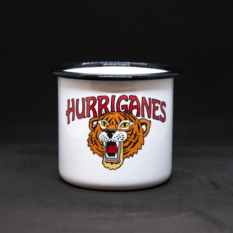 White Hurriganes & Tiger  enamel Mug